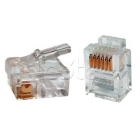 Коннектор телефонный RJ-12 Cabeus 6P6C